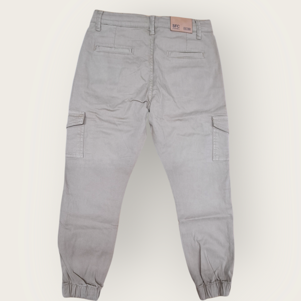 Jogger en dril sistema ajustable en cintura 
