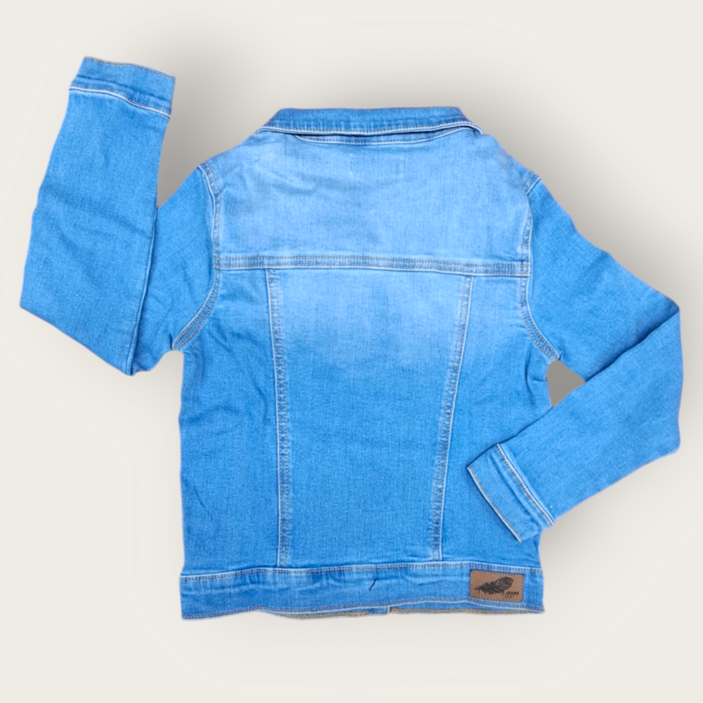 Chaqueta Denim niña tono claro