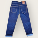 Jeans niño tono oscuro sistema ajustable en cintura 