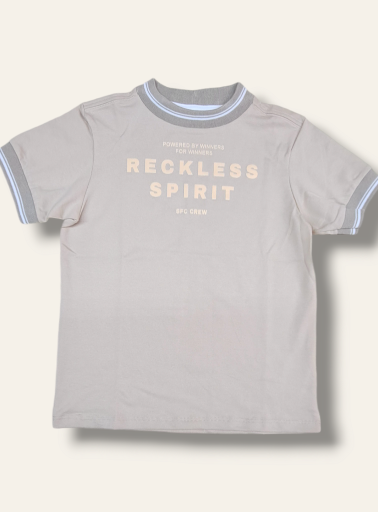 Camiseta cuello tejido 