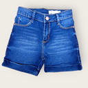 Short niña tono medio sistema ajustable en cintura 