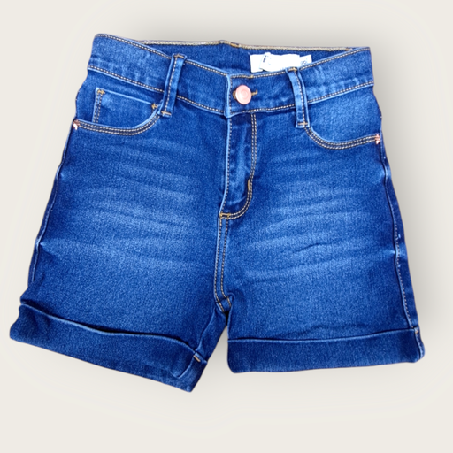 Short niña tono medio sistema ajustable en cintura 