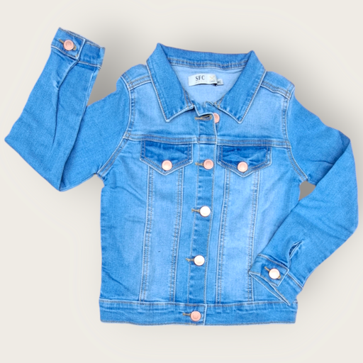 Chaqueta Denim niña tono claro