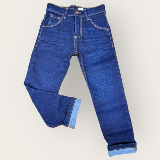 Jeans niño tono oscuro sistema ajustable en cintura 