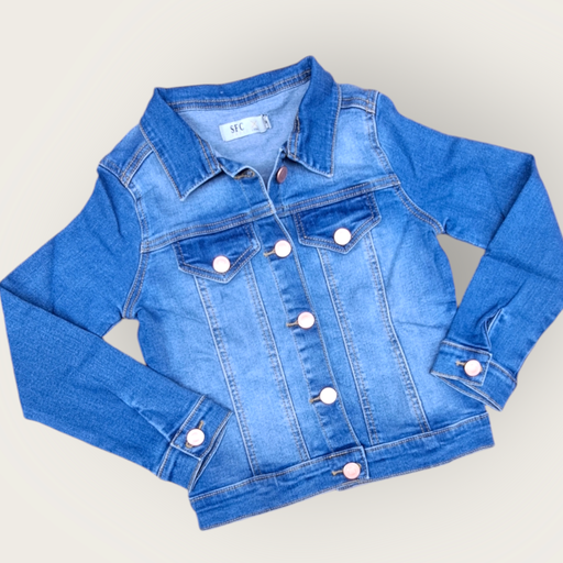 Chaqueta niña Denim tono medio
