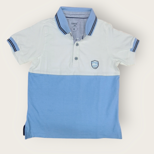 Camiseta tipo polo combinada 