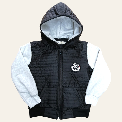 Chaqueta combinada mangas gris