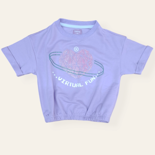 Blusa niña enresortada lila