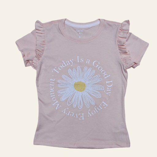 Camiseta niña bolero en manga.